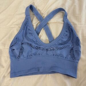 Balance Athletica Kingdom Collection Sports Bra Blue Cutout Crossback Small